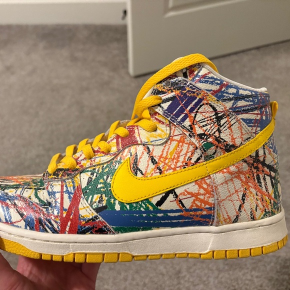 Nike Other - Nike Dunk Hi Premium QS GS “Scribble” 7Y
